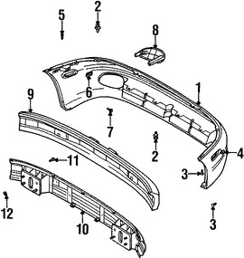 Foto de Cubierta del parachoques Original para Daewoo Lanos 2000 2001 2002 Marca DAEWOO Nmero de Parte 96587665