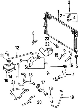 Foto de Manguera de Rebose Refrigerante de Motor Original para Daewoo Lanos 1999 2000 2001 2002 Marca DAEWOO Nmero de Parte 96351748