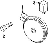 Foto de Claxon / Corneta / Bocina / Pito Original para Daewoo Lanos 1999 2000 2001 2002 Marca DAEWOO Nmero de Parte 96242524