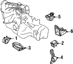 Foto de Soporte de Montura del motor Original para Daewoo Lanos 1999 2000 2001 2002 Marca DAEWOO Nmero de Parte 96181132