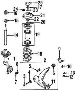 Foto de Brazo de Control de suspensin Original para Daewoo Lanos 1999 2000 2001 2002 Marca DAEWOO Nmero de Parte 96445372