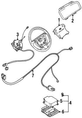 Foto de Mdulo de control del Air Bag Original para Daewoo Lanos 1999 2000 Marca DAEWOO Nmero de Parte 96217003