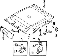 Foto de Lente de luz del domo Original para Daewoo Lanos 1999 2000 2001 2002 Marca DAEWOO Nmero de Parte 96230743