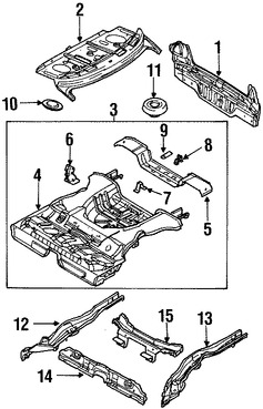 Foto de Bandeja de Piso Original para Daewoo Lanos 1999 2000 2001 2002 Marca DAEWOO Nmero de Parte A96461051