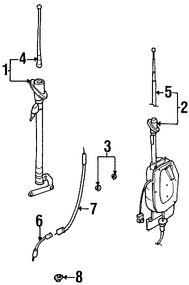 Foto de Mstil de Antena de Radio Original para Daewoo Leganza 1999 2000 2001 2002 Marca DAEWOO Nmero de Parte 96262576