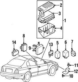 Foto de Caja de Fusibles Original para Daewoo Leganza 1999 2000 2001 2002 Marca DAEWOO Nmero de Parte 96293333