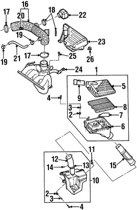 Foto de Manguera de Admisin de Aire del motor Original para Daewoo Leganza 1999 2000 2001 2002 Marca DAEWOO Nmero de Parte 96184829