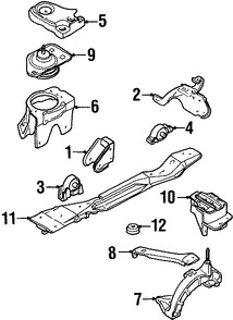 Foto de Montura de Transmisin Automtica Original para Daewoo Leganza 1999 2000 2001 2002 Marca DAEWOO Nmero de Parte 96287529