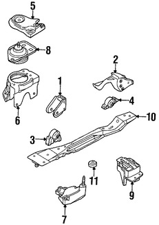 Foto de Soporte de Montura del motor Original para Daewoo Leganza 1999 2000 2001 2002 Marca DAEWOO Nmero de Parte 96245546