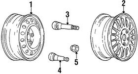 Foto de Ruedas Original para Daewoo Leganza 1999 2000 2001 2002 Marca DAEWOO Nmero de Parte 96213449