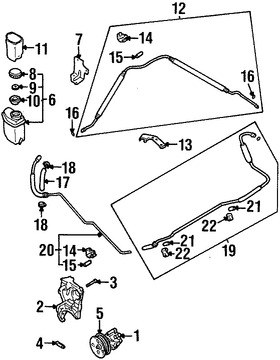 Foto de Manguera de Direccin Hidrulica Original para Daewoo Leganza 1999 2000 2001 2002 Marca DAEWOO Nmero de Parte 96205806