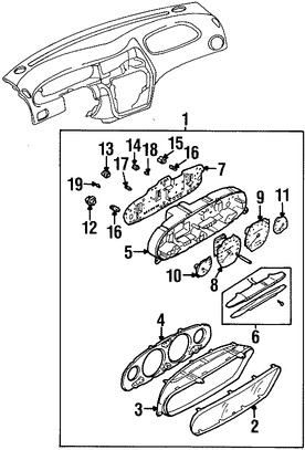 Foto de Bombilla de Panel de Instrumentos Original para Daewoo Leganza Daewoo Lanos Marca DAEWOO Nmero de Parte 94535597