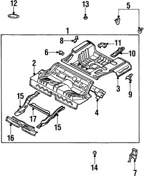 Foto de Bandeja de Piso Original para Daewoo Leganza 1999 2000 2001 2002 Marca DAEWOO Nmero de Parte 96227981