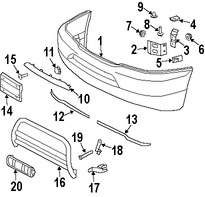 Foto de Tuerca de cubierta de parachoques Original para Mercedes-Benz ML320 Mercedes-Benz ML430 Mercedes-Benz ML55 AMG Marca MERCEDES BENZ Nmero de Parte 1249940245