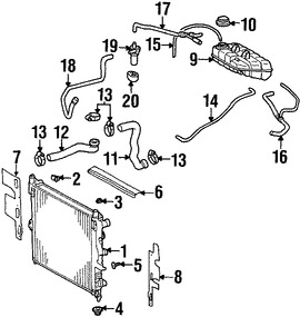 Foto de Tapa del radiador Original para Mercedes-Benz ML320 Mercedes-Benz ML350 Mercedes-Benz ML430 Mercedes-Benz ML500 Mercedes-Benz ML55 AMG Marca MERCEDES BENZ Parte #1635000006