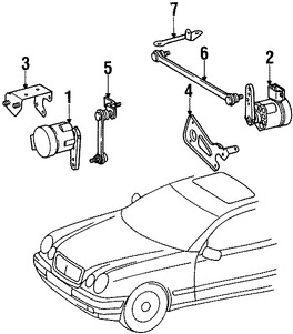 Foto de Sensor de Altura de Suspensin Original para Mercedes-Benz Marca MERCEDES BENZ Nmero de Parte 0105427717