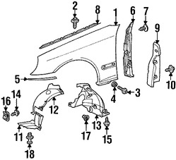 Foto de Protector de Guardafangos Original para Mercedes-Benz Marca MERCEDES BENZ Nmero de Parte 2038840522