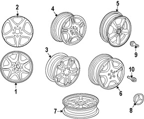 Foto de Ruedas Original para Mercedes-Benz Marca MERCEDES BENZ Nmero de Parte 2034010202