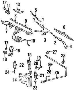 Foto de Brazo de Limpiaparabrisas Original para Mercedes-Benz Marca MERCEDES BENZ Nmero de Parte 2038203144