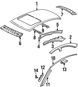 Foto de Panel de Techo Original para Mercedes-Benz Marca MERCEDES BENZ Nmero de Parte 2036570109