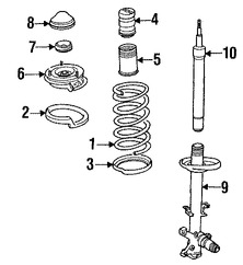 Foto de Cartucho de Puntal de Suspension Original para BMW 525i 1989 1990 BMW 535i 1989 1990 Marca BMW Nmero de Parte 31321134565