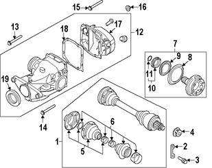 Foto de Empacadura Cubre Diferencial Original para BMW M5 BMW M6 Marca BMW Remanufacturado Nmero de Parte 33112282676