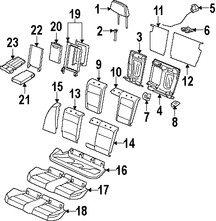 Foto de Cubierta de Asiento Original para BMW 328i BMW 335i BMW 328i xDrive BMW 335i xDrive BMW 335d BMW M3 Marca BMW Nmero de Parte 52207246513