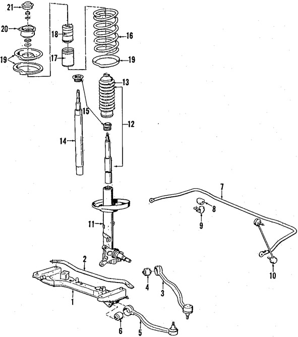 Foto de Cartucho de Puntal de Suspension Original para BMW 524td 1986 Marca BMW Nmero de Parte 31321129635