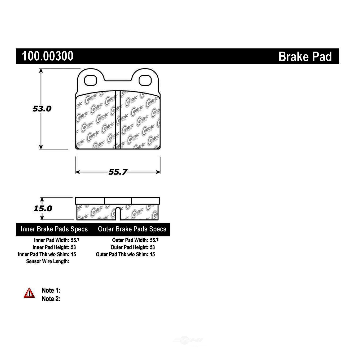 Foto de Pastilla de Freno de Disco OE Formula Pads para Alfa Romeo Alfetta 1977 Marca CENTRIC PARTS Nmero de Parte 100.00300