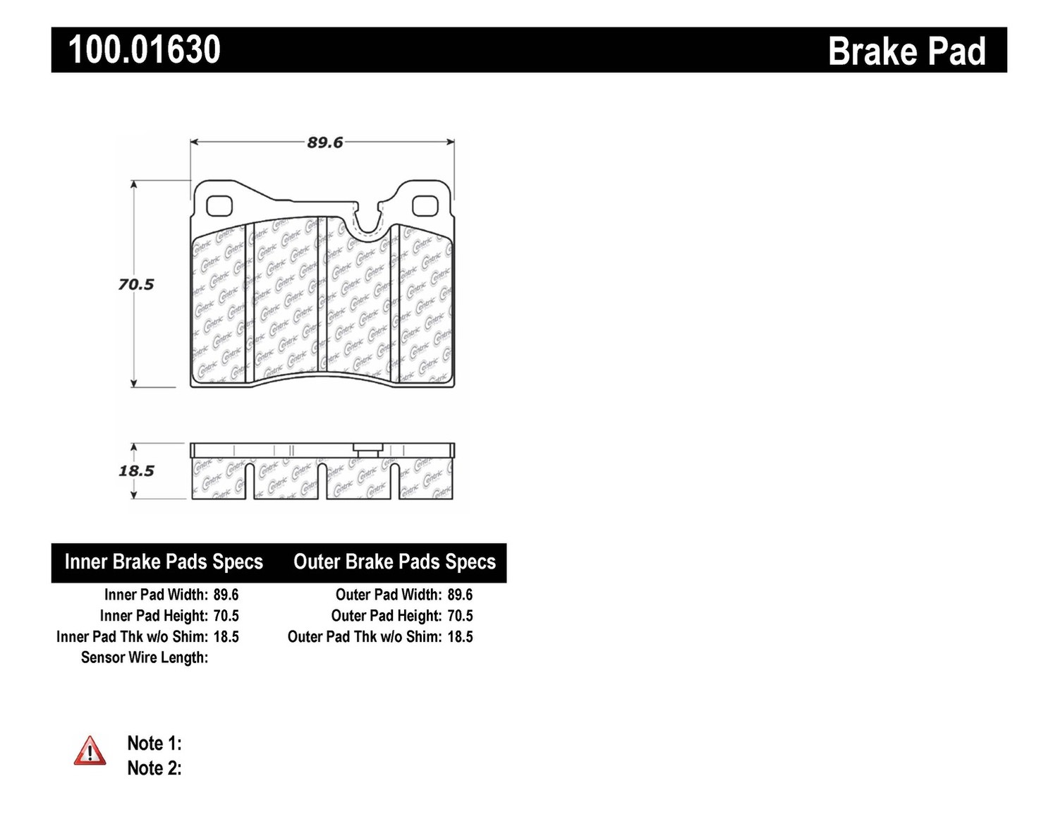 Foto de Pastillas de Freno OE Formula Pads para BMW L7 1986 Marca CENTRIC PARTS Nmero de Parte 100.01630