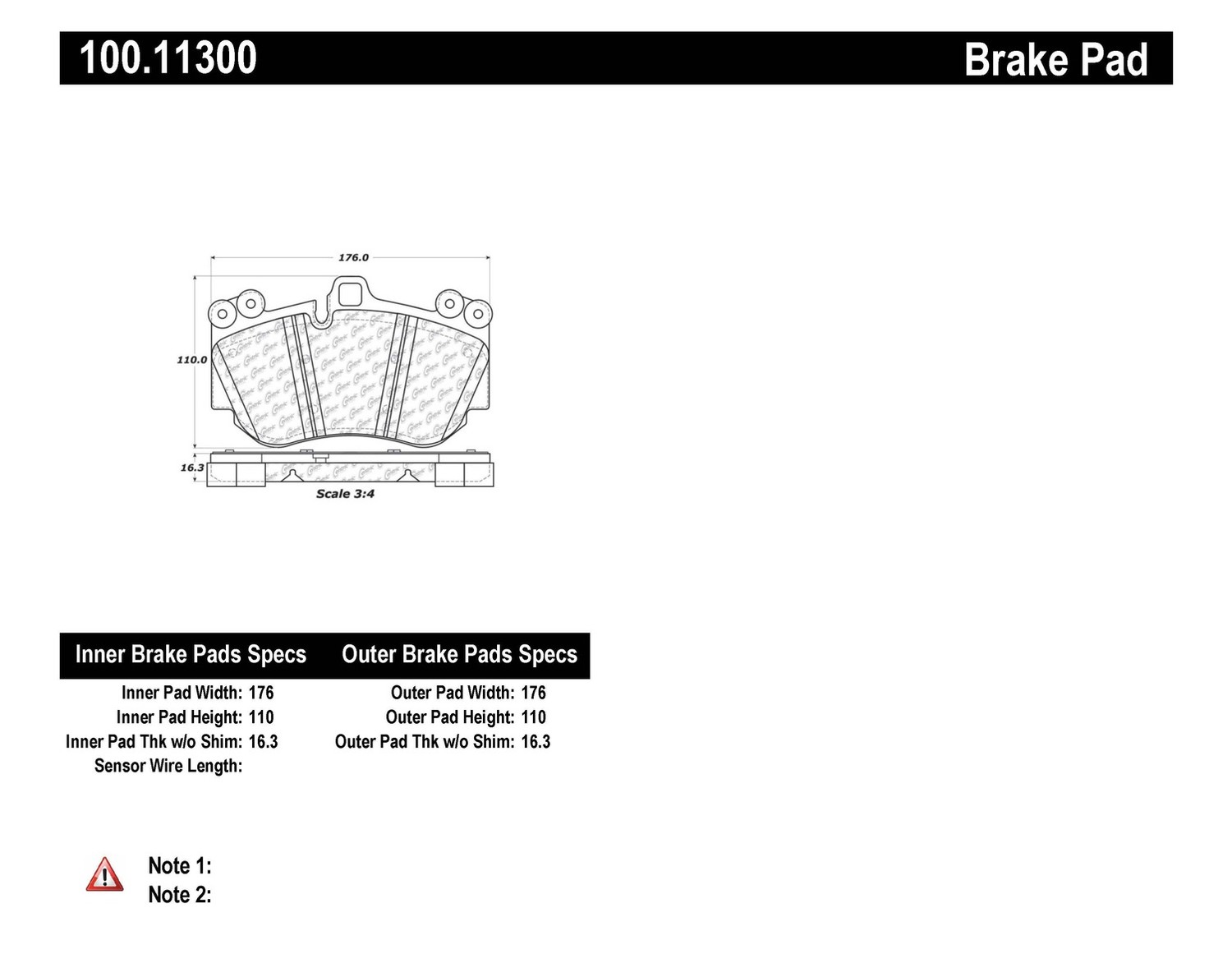 Foto de Pastilla de Freno de Disco OE Formula Pads para Porsche Cayenne 2005 2006 2008 2009 2010 Audi R8 2017 2018 Marca CENTRIC PARTS Nmero de Parte 100.11300