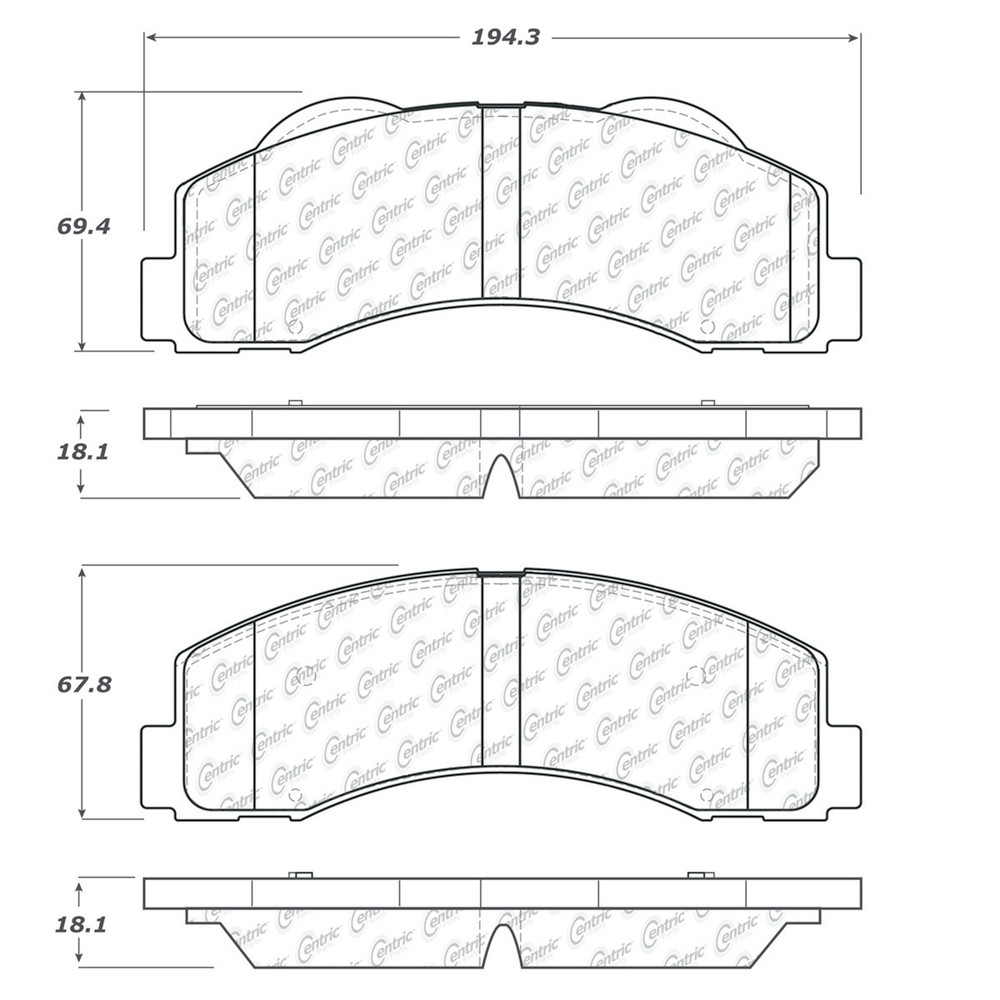 Foto de Pastilla de Freno de Disco para Ford F-150 2010 2011 Marca CENTRIC PARTS Nmero de Parte #105.14140