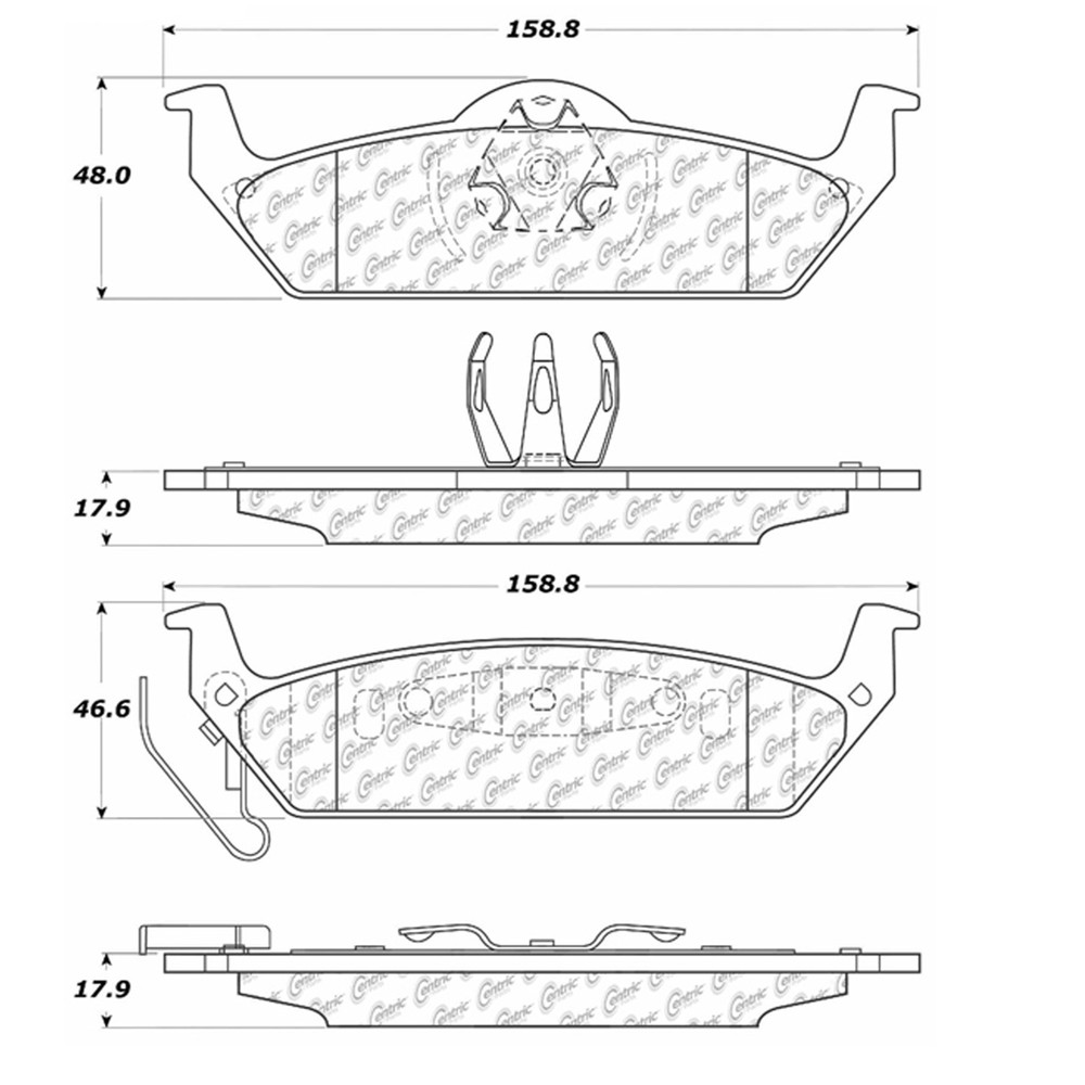 Foto de Pastilla de Freno de Disco para Ford F-150 Lincoln Mark LT Marca CENTRIC PARTS Nmero de Parte #105.10120