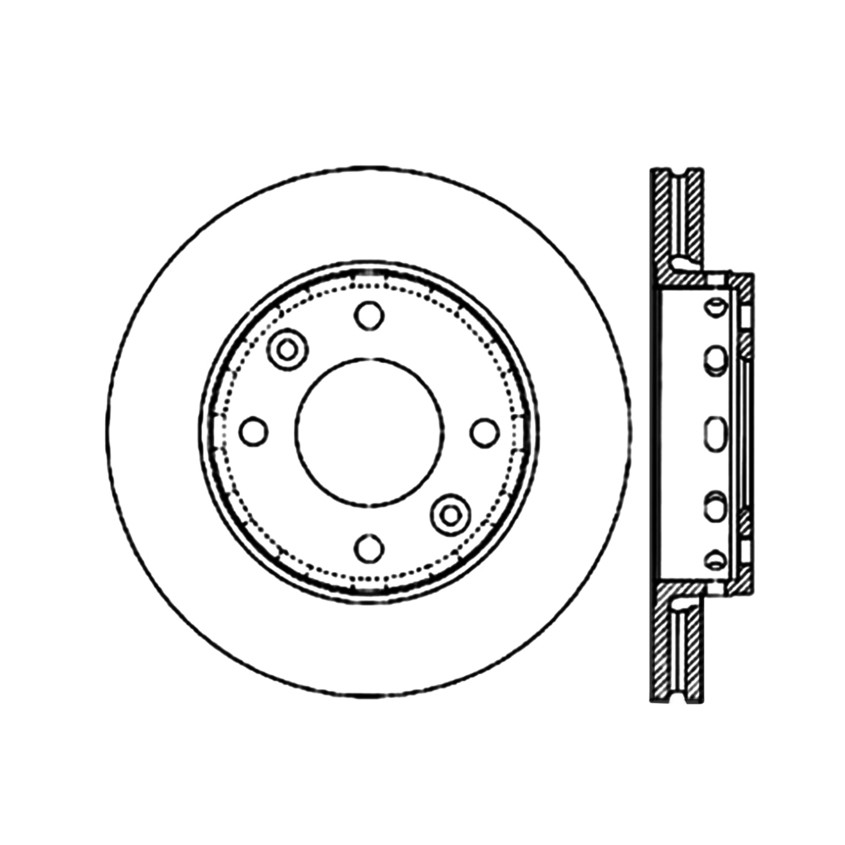 Foto de Rotor disco de freno para Kia Sephia 2001 Kia Spectra 2001 2002 2003 Marca CENTRIC PARTS Nmero de Parte #120.50005