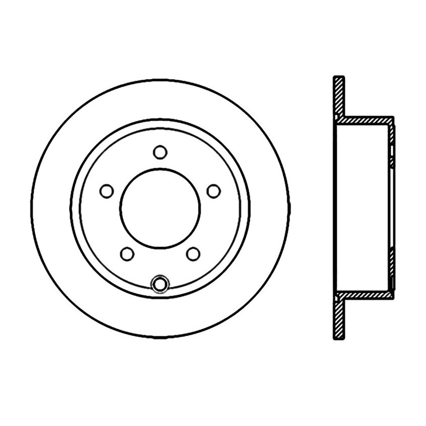 Foto de Rotor disco de freno Premium Disc-Preferred para Dodge Caliber 2007 Jeep Compass 2008 2010 Mitsubishi Lancer 2014 Marca CENTRIC PARTS Nmero de Parte #120.63066