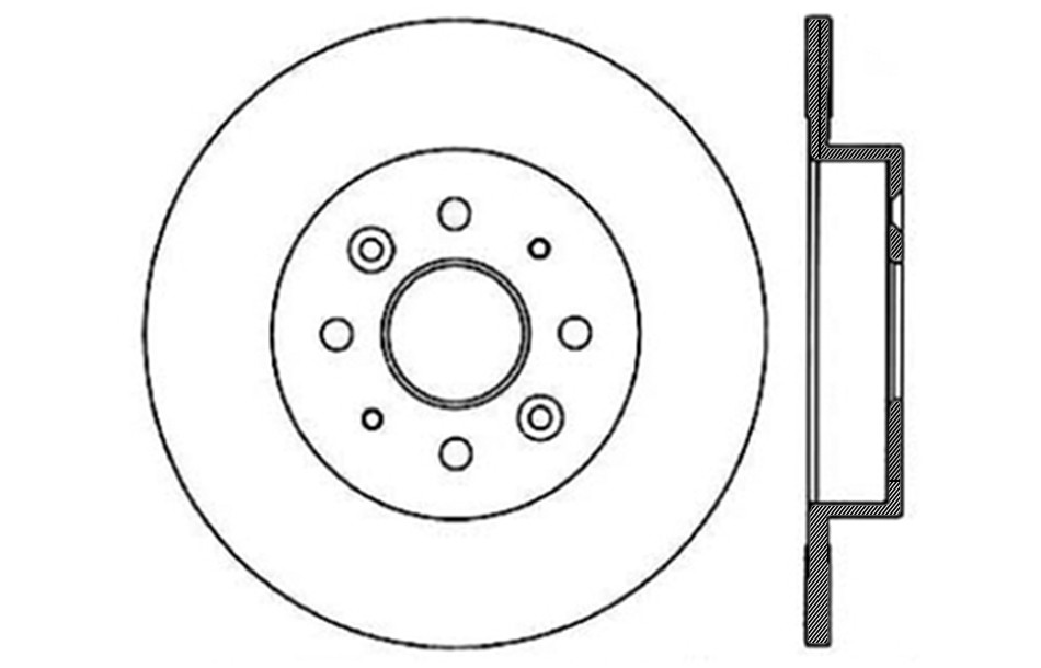 Foto de Rotor disco de freno para Kia Sephia 1998 1999 2000 2001 Kia Spectra 2000 2001 2002 2003 Marca CENTRIC PARTS Nmero de Parte #121.50004