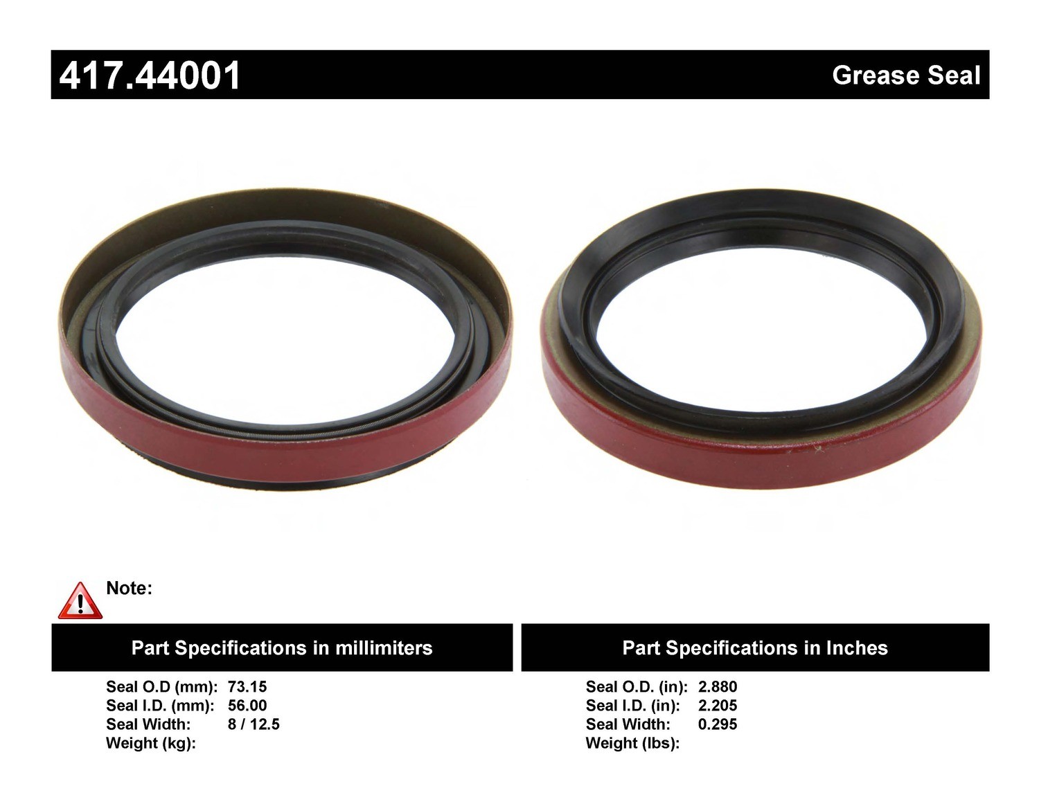 Foto de Sello del Eje Propulsor Centric Premium Oil & Grease para Toyota Corolla 1999 Marca CENTRIC PARTS Nmero de Parte 417.44001