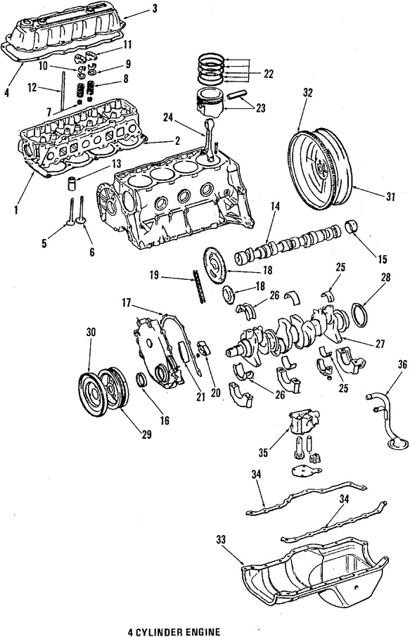 Foto de Empacadura de Crter Original para Jeep Eagle American Motors Marca CHRYSLER Nmero de Parte 4713021