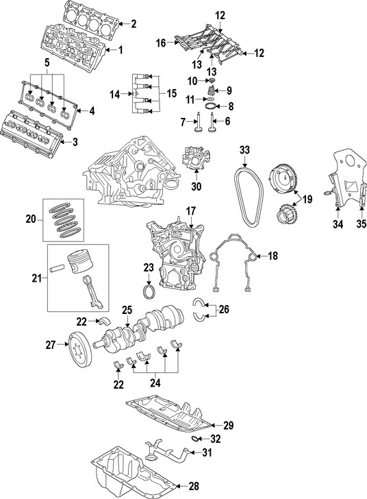 Foto de Rodamiento principal del Cigueal Original para Dodge Challenger 2015 2016 2017 Dodge Charger 2015 2016 2017 Marca CHRYSLER Nmero de Parte 68262622AA