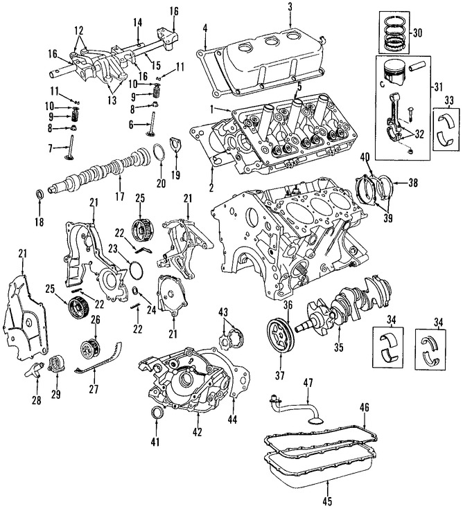 Foto de Juego de Empacadura de la culata Original para Dodge Intrepid Eagle Vision Chrysler Concorde Chrysler LHS Chrysler New Yorker Plymouth Prowler Marca CHRYSLER Parte #4773587AD