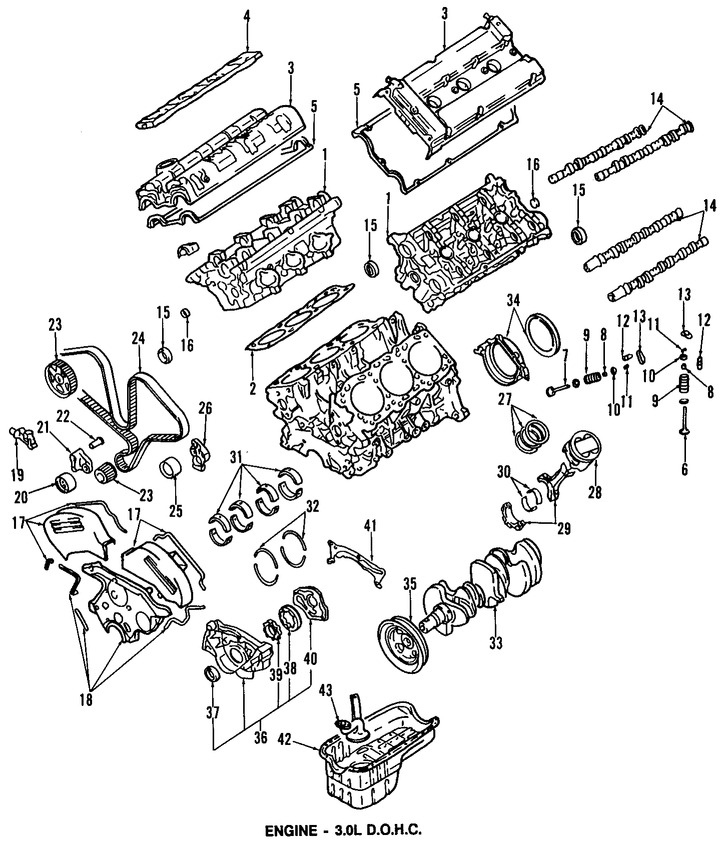 Foto de Juego Completo Empacaduras del Motor Original para Mitsubishi 3000GT Mitsubishi Diamante Dodge Stealth Marca CHRYSLER Nmero de Parte MD997641