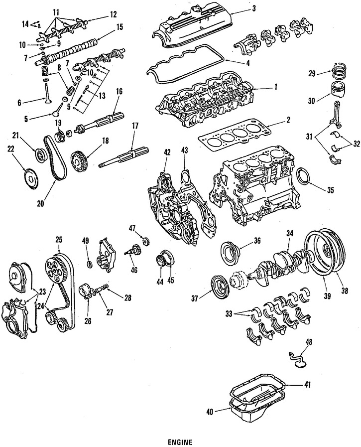 Foto de Sello de Vstago de Aceite de Vlvula del Motor Original para Dodge Eagle Mitsubishi Plymouth Marca CHRYSLER Nmero de Parte MD307343