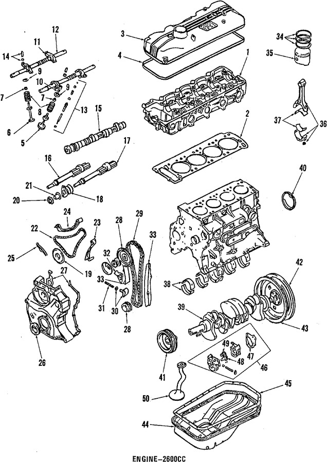 Foto de Empacadura de Bomba de Aceite Original para Mitsubishi Mighty Max Mitsubishi Montero Mitsubishi Starion Plymouth Conquest Dodge Conquest Chrysler Conquest Marca CHRYSLER Parte #MD191432