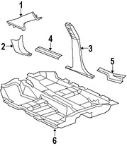 Foto de Juego de Molduras Pilar de Puerta Original para Chrysler Sebring 2007 2008 2009 2010 Marca CHRYSLER Nmero de Parte 1CH511T1AH