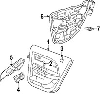 Foto de Bisel de Switch de Vidrio Electrico Original para Chrysler Sebring 2007 2008 2009 2010 Marca CHRYSLER Nmero de Parte 68019013AB