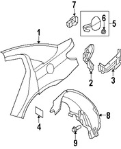 Foto de Panel Lateral Trasero Original para Chrysler Sebring 2007 2008 2009 2010 Marca CHRYSLER Nmero de Parte 68021031AE