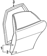 Foto de Sello de la puerta Original para Chrysler Cirrus Dodge Stratus Plymouth Breeze Marca CHRYSLER Nmero de Parte 4814780AB