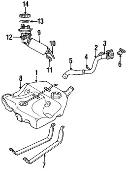 Foto de Colador de la Bomba de Combustible Original para Chrysler Cirrus 1997 Chrysler Sebring 1998 Plymouth Breeze 1997 Plymouth Prowler 1999 2000 Marca CHRYSLER Parte #4897416AA