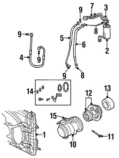 Foto de Manguera de Refrigerante Aire Acondicionado Original para Chrysler PT Cruiser 2001 2002 2003 2004 Marca CHRYSLER Nmero de Parte 5278559AF