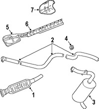 Foto de Sujetador Sistema de Escape Original para Chrysler PT Cruiser Marca CHRYSLER Nmero de Parte 5278526AA